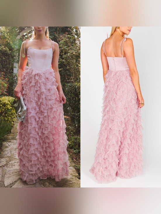 Show Me Your MuMu Dresses & Skirts - Show Me Your MuMu Francesca Maxi Ballet Slipper Ruffle Tulle Dress S Party Prom
